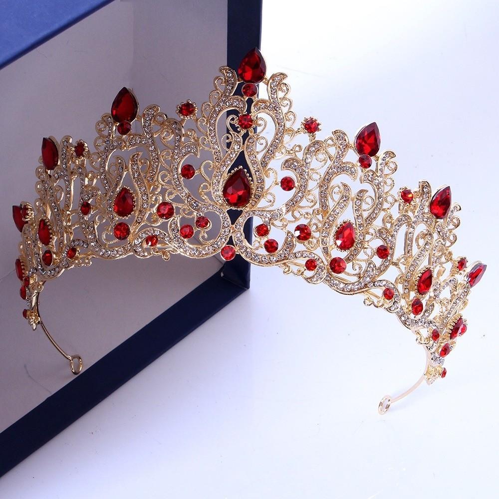 Shiny Silver Princess Tiara Crystal Rhinestone Crown Exquisite Baroque Luxury Crown Wedding