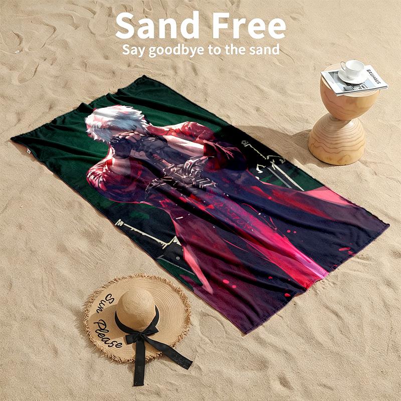 Devil May Cry Beach towels also serve as bath towels summer essential a musthave for the outdoors the beach and the pool