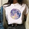 Witch Triple Moon Gothic Sun top women harajuku t-shirts girl graphic harajuku 2000s clothing women's gothic style sleeve shirt
