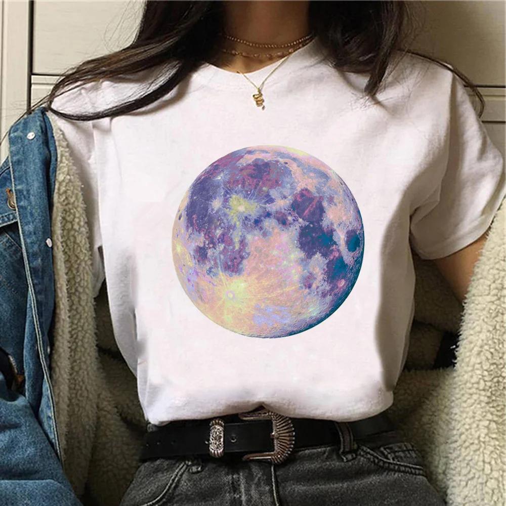 Witch Triple Moon Gothic Sun top women harajuku t-shirts girl graphic harajuku 2000s clothing women's gothic style sleeve shirt