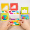 Wooden Puzzle Game For Kids With Colorful Blocks For Brain Development And Family Play