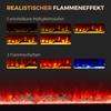 Electric Fireplace with Heater 1800 W LED 3D Flame Effect 152.4cm Black