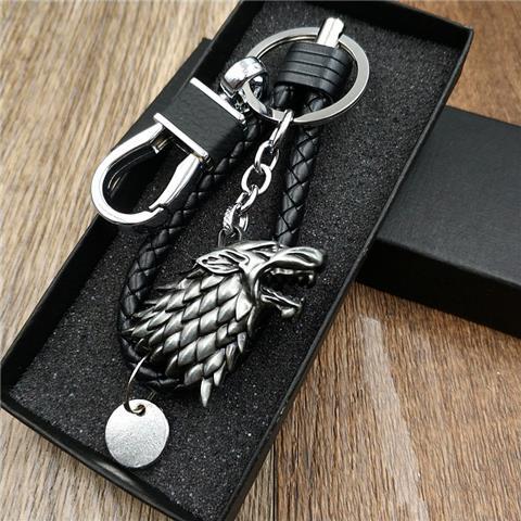 New Game Of Thrones Keychains Stark Wolf Head Dragon Badge Keychain Keyring Llaveros Of Movie Gifts For Friends