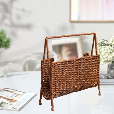 Stojak Ekspozycyjny na Czasopisma Gazetnik Wielofunkcyjny 35x11x36cm Metalowa Rama z Drutu