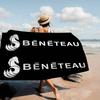 B-Beneteau Logo Telo da Spiaggia Asciugamani da Bagno Colorati per Ragazza Microfibra Asciugatura Rapida Personalizzato Senza Sabbia Spiaggia Yoga Spa Palestra Piscina