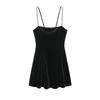 European American Women's Clothing Fashionable Temperament Velvet Suspender Tube Top Short Dress