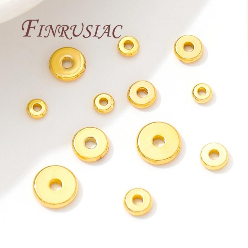 3mm 4mm 5mm 6mm Spacer Beads 18K Real Gold Plated Separators For Beads Accessories For Jewelry,Beads For Bracelets