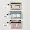 Double-Layer Card Holder & Document Storage Bag: Portable License Pouch with Zipper and Mesh for Passport & Household Registration Book