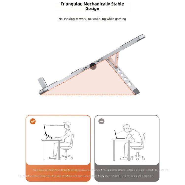 Universal Foldable Laptop Stand For 17inch Devices 5 Adjustable Heights Lightweight