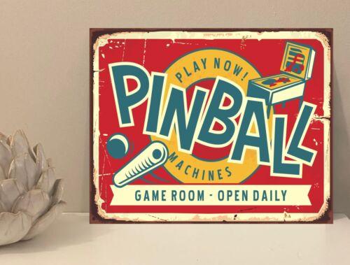 

Pinball Games Rustic Retro Metal Plaque Sign Gift House Novelty mt122Aluminum 20x30cm（7.8x11.8inch）