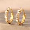 925 Sterling Silver Round Zircon Hoop Earrings For Women Simple Geometric Circle Earrings Party Wedding Jewelry Gifts
