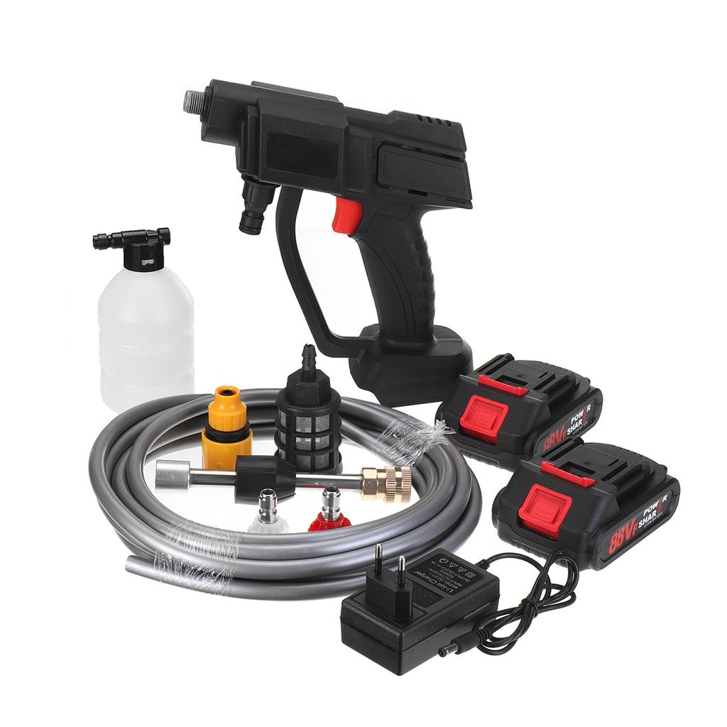 0-22000mAh 388Vf 30BAR Car Washer High Pressure Wreless Car Wash Water Gun Foam Generator For Car Washing For Battery