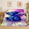Cute S-Stitch Cartoon Soft Flannel Throw Blanket,Cozy Blanket for Bed,Couch,Sofa,Bedroom,Living Room,Travel,Picnic Kids Camping