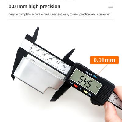 Digitální posuvné měřítko 0-150 mm 6 palců LCD Elektronické měřidlo z uhlíkových vláken Mikrometr Digitální pravítko Nástroj pro měření výšky a hloubky