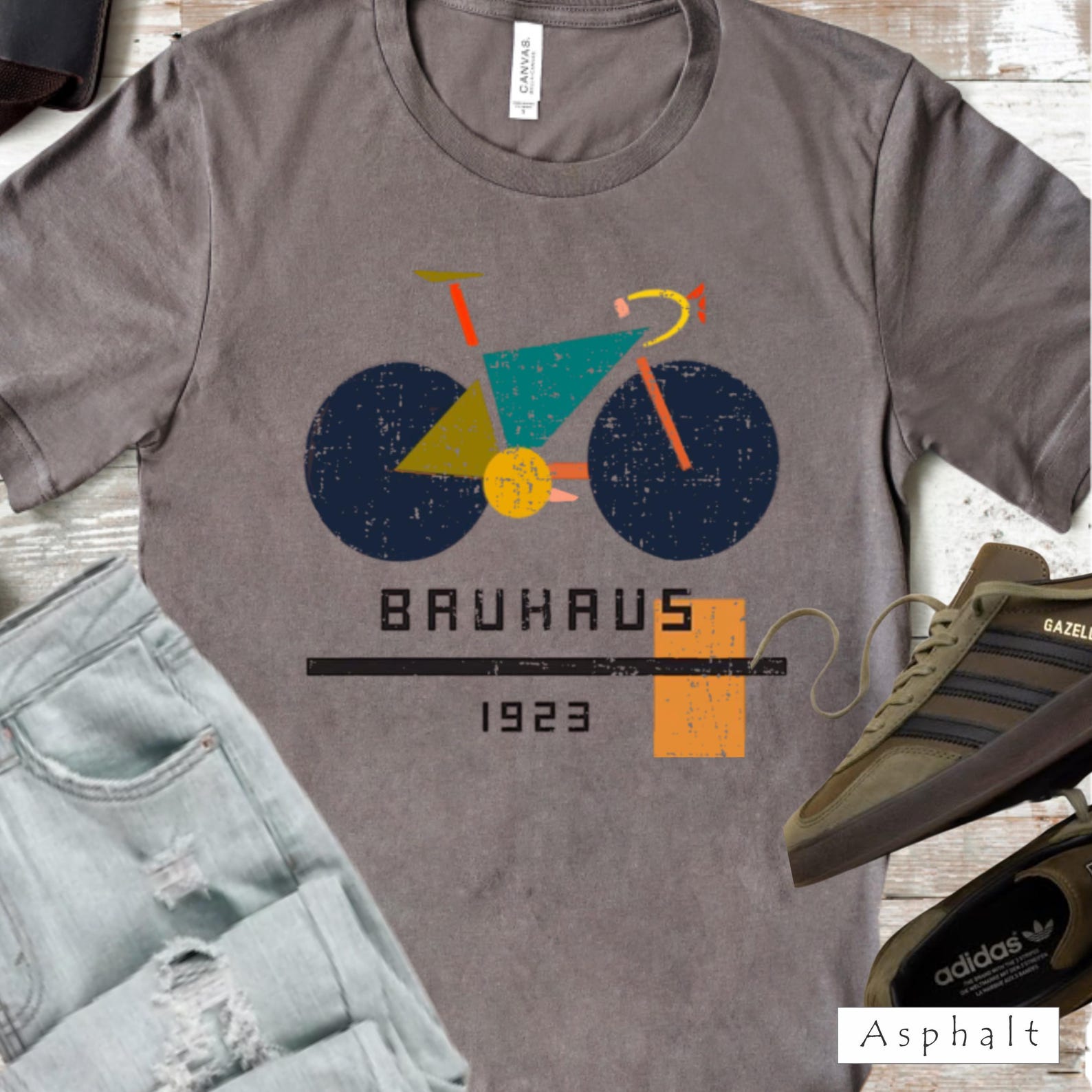 Modern Bike Tee: Eco-Friendly, biking, bike lover, Cotton Unisex T-Shirt S