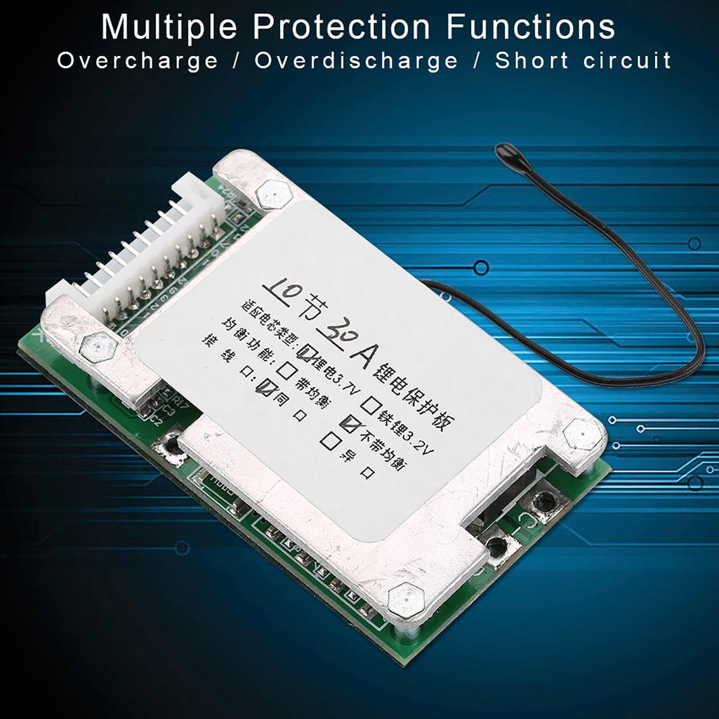 10S 36V 30A Lithium Battery Protection Board 3.7V Li Ion Cell BMS PCB Board
