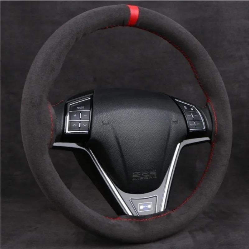 Hand-sewn car steering wheel covers, DIY leather interior decoration, caravan trailer, truck off-road car parts