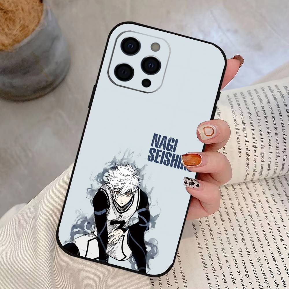 

Blue Lock Phone Case For iPhone 17, 16,15,14,13,12,11 Plus,Pro Max, Others Soft Black Cover iPhone16Se4