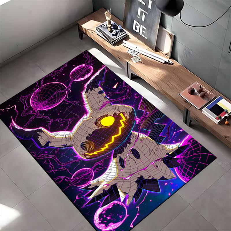 "Cartoon-Inspired Electric Purple and Yellow Themed Character Carpet" Suitable for use as an anti-slip for living room bedroom sofas