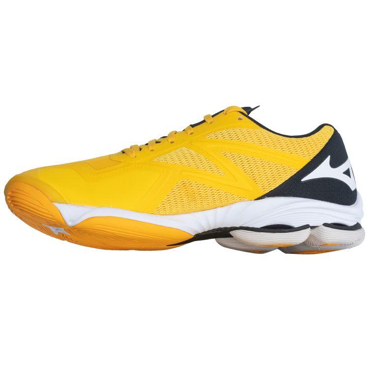 Mizuno Wave Lightning Z7 Rutschfest Langlebig Stoßdämpfung Low-Top Volleyballschuhe Unisex Sneaker Gelb Schwarz V1GA220012