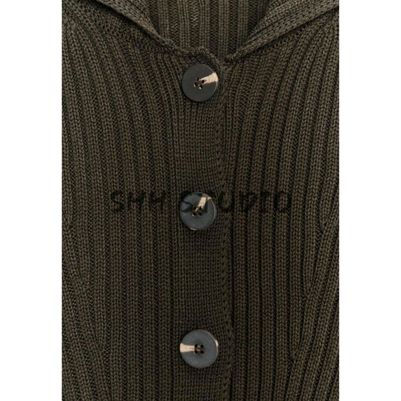 Fall New Women's Clothing French Style Design Rib Button Flap Collar Long Sleeve Knitted Coat 6771127