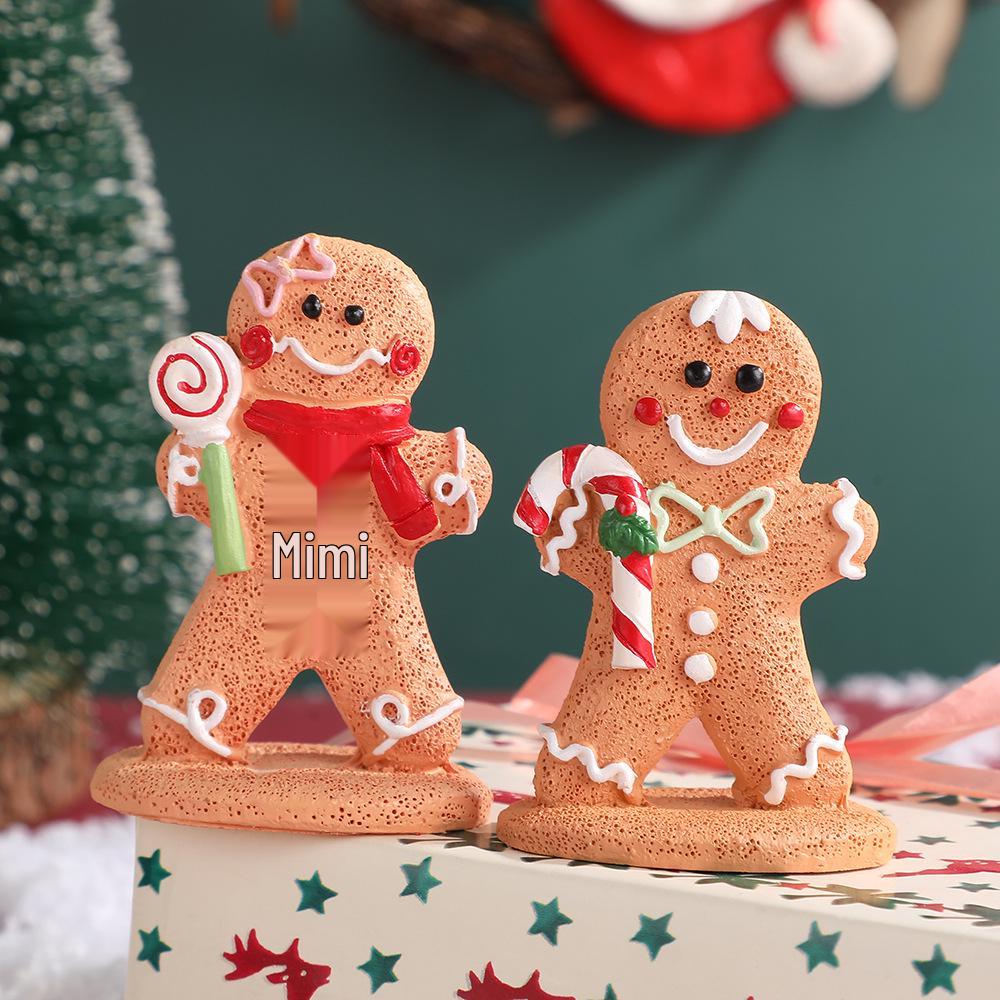 Cartoon Gingerbread Man Christmas Ornament: Holiday Window Decoration & Children's Gift
