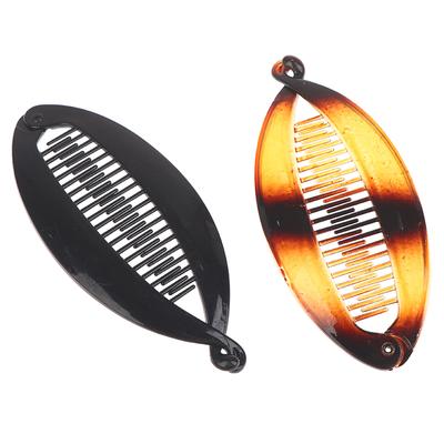 Lazy Ponytail Holder Fish Shape Hair Claws Clips Holder For Women Girls Banana Clips Crabs Black Hair Styling Accessories