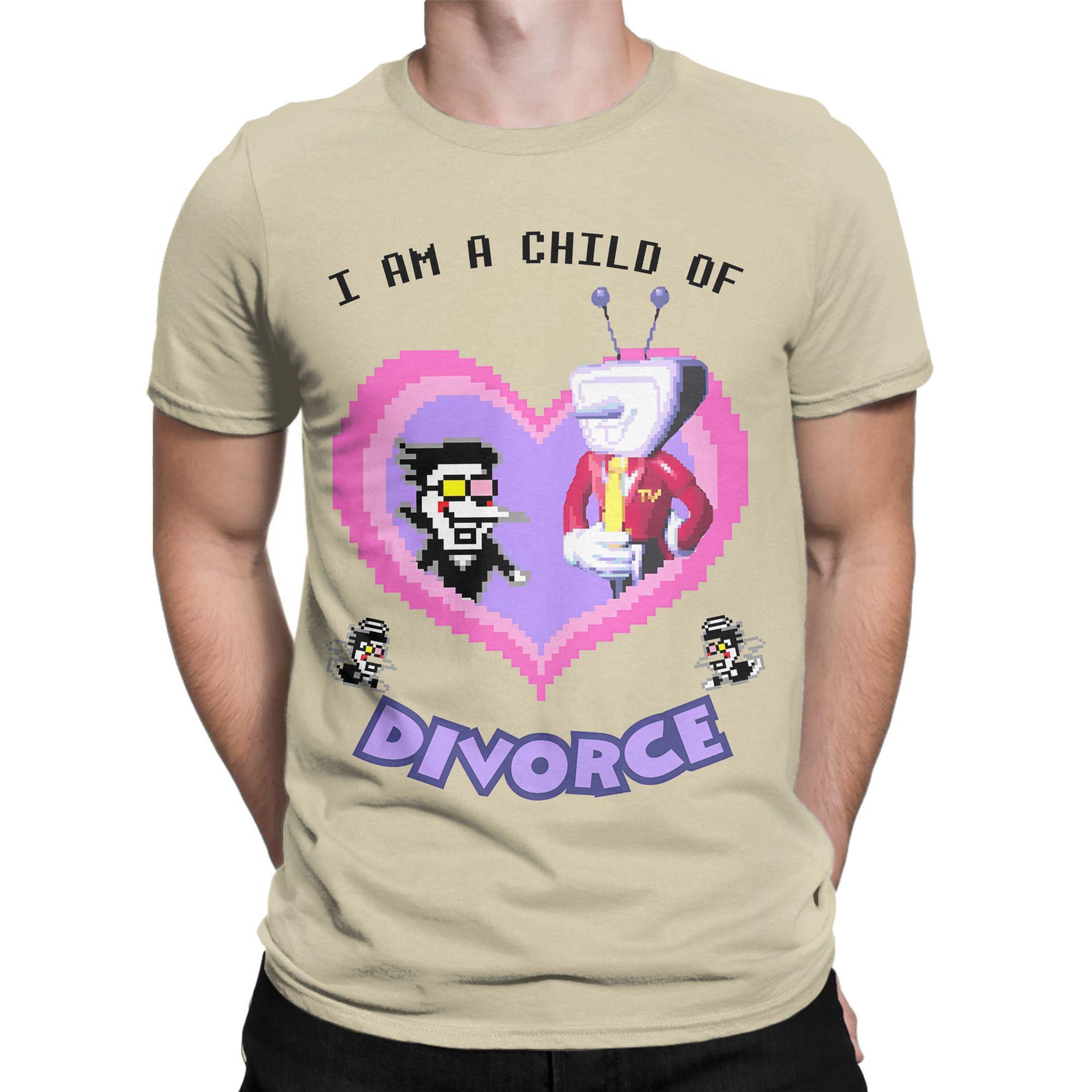 

Men Spamton And Tenna Child Of Divorce Deltarune Game T Shirts Pure Cotton Tops Vintage Short Sleeve O Neck Tees Summer TShirt 3XL