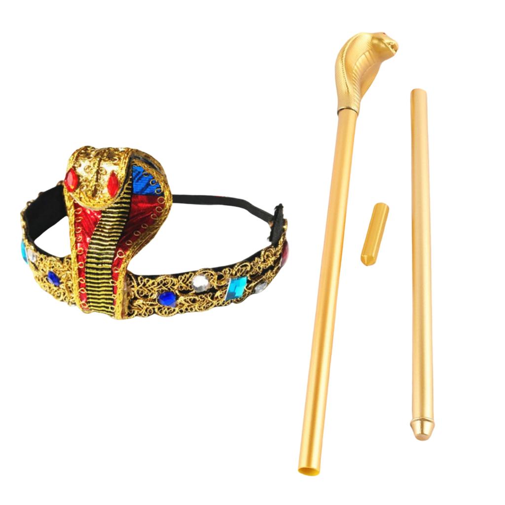 Mystický egyptský královský pokrývka hlavy Lehký Pohodlný Design Pro Tematická Setkání Vystoupení