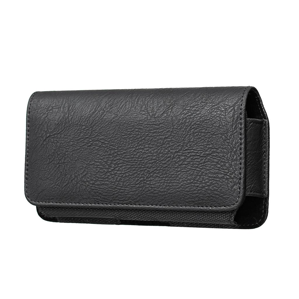 Suitable for Black Brown Mobile Phone Fanny Pack 5.5-6 Inch Card Model, Men's Waist Leather Case