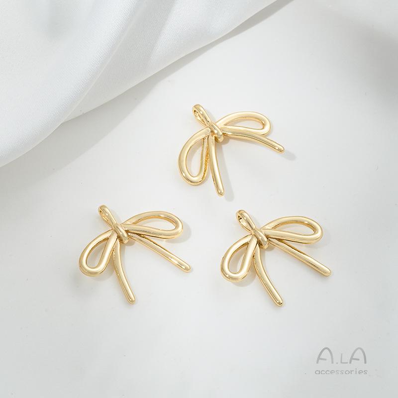 Pandantiv Arc Neted Umplut cu Aur de 14K pentru Bijuterii DIY Brățară/Colier cu Perle