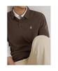 Binpolmen Open-Neck Soft Crescent Pique T-Shirt Brown