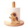 Solid Wood Creative Kitchen Tissue Holder Durable Standing Paper Roll Organizer  Table Top
