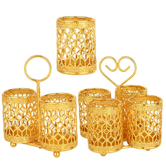 Chopsticks Holder Exquisite Space-saving Wrought Iron Hollow Design Utensil Caddy for Kitchen