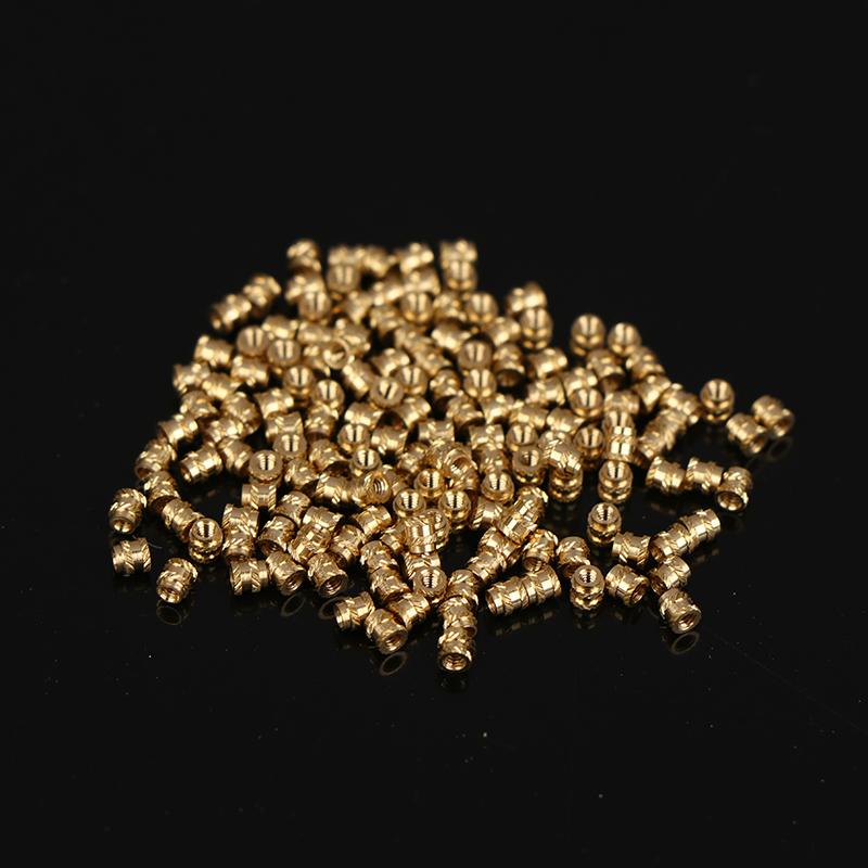 M1 M1.2 M1.4 Brass Threaded Inserts Nut Kit Hot-Melt Copper Nut Knurled Embed Injection Brass Insertnut For 3D Printer Component