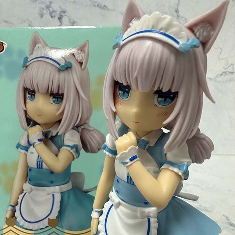 Sold Cat Maid Anime NEKOPARA Figure Chocolates Vanilla Pretty Cat Style Model PVC Static Child Toys Collectible Gift Doll