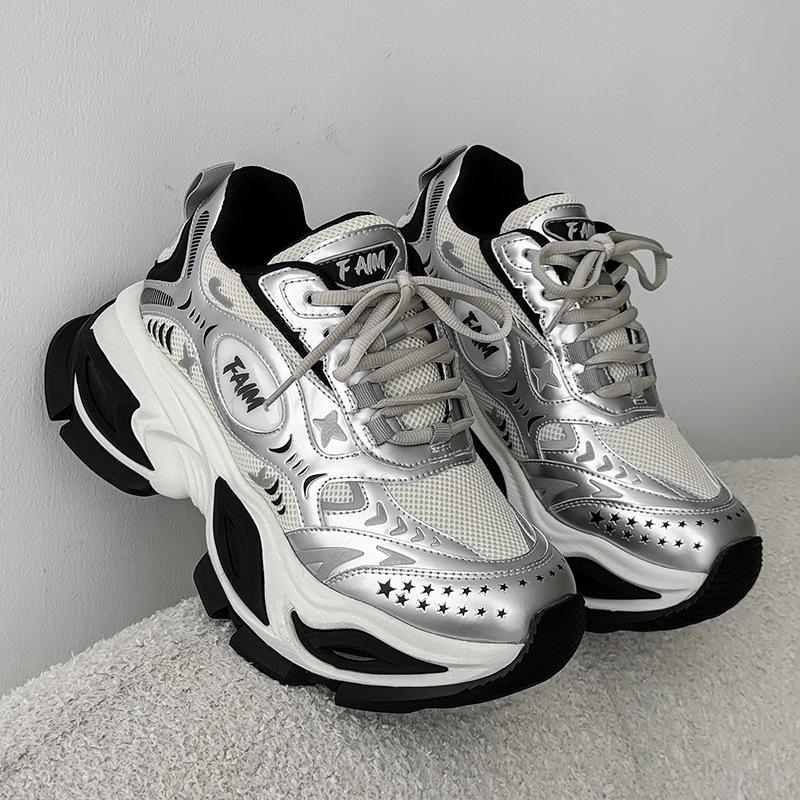 Dad shoes new casual shoes invisible inner height increase CM sports shoes couple platform shoes Female 36
