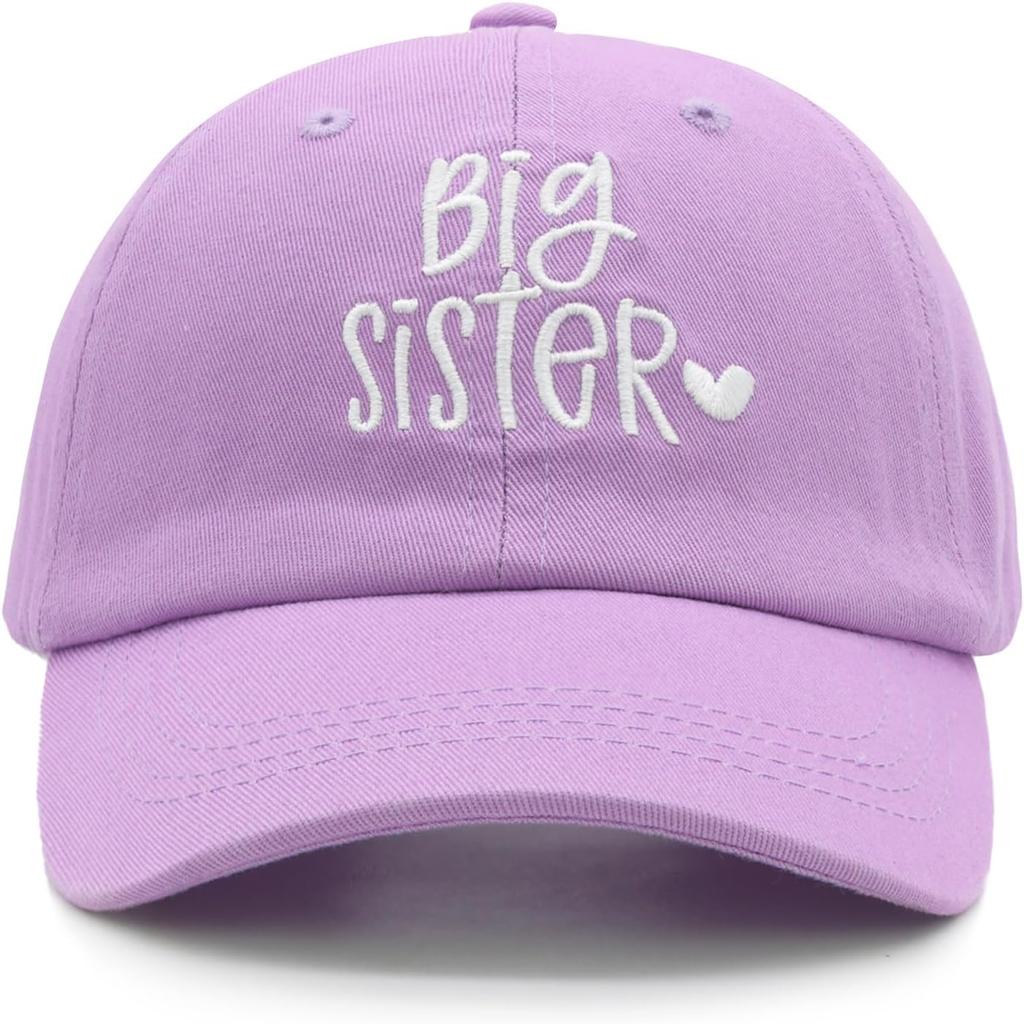 Geschenk für neue Schwester Alter 2-6, Großschwester-Hut für Kleinkind-Mädchen, Verstellbare Bestickte Baseballkappe Für Kinder