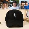 Embroidered Cross Casual Baseball Cap Men's Women's Youth Adjustable Hat