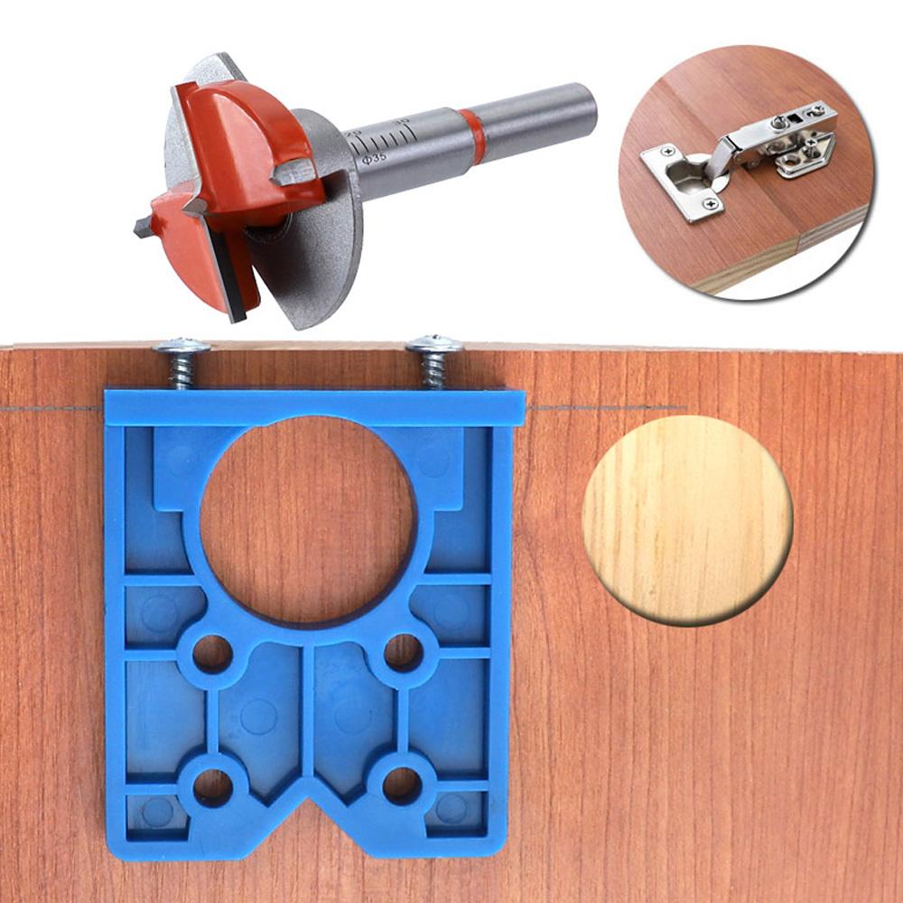 35mm Hinge Drilling Jig Kit Concealed Hinge Jig Woodworking Tools Suitable for Wood Drill Furniture Hinge Installation Home Tool