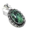 Natural Ruby Zosite Gemstone Handmade 925 Sterling Silver Pendant 2.29" ETC-14240