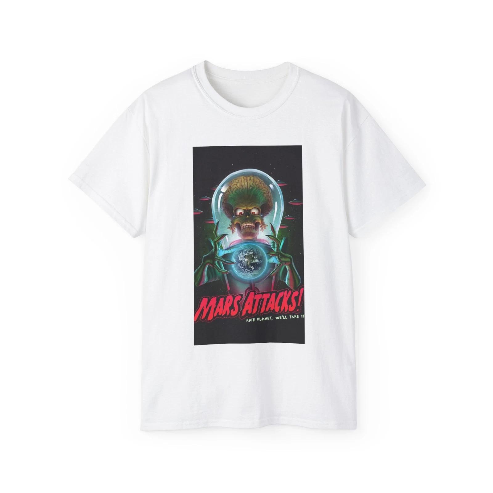 Men s and Women s T-shirts Mars attacks aliens vintage 90s space Unisex Ultra Cotton Tee M
