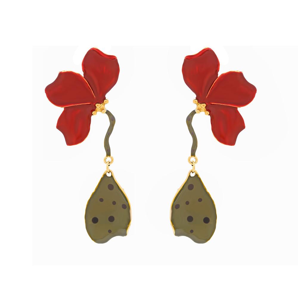 Creative Fashion Irregular Petal Drop Earrings Lady Vintage Pendant Earrings Aesthetic Jewelry Exaggerated Flower Earring 2026