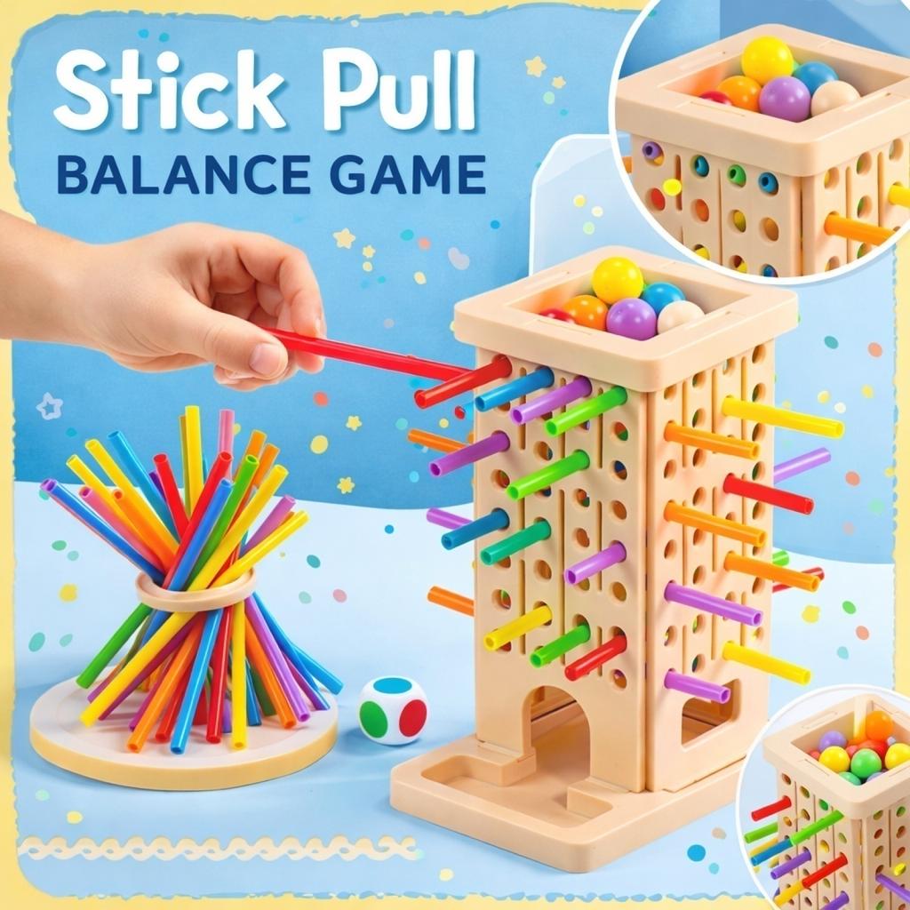 Kinder Balance-Stab, Lustige Stapel-Herausforderungsspielzeuge für Kinder, Familienbrett für Kinder ab 3 Jahren