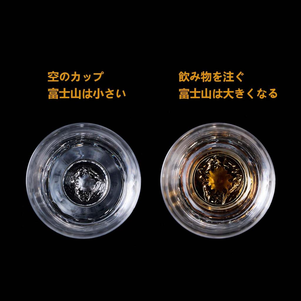 LUGUFON Fuji Glasses with Sakura Kiriko Pair of Stylish and Elegant Rock Handcrafted by Artisans in a Paulownia Wood Perfect for Cold Plum and Perfect