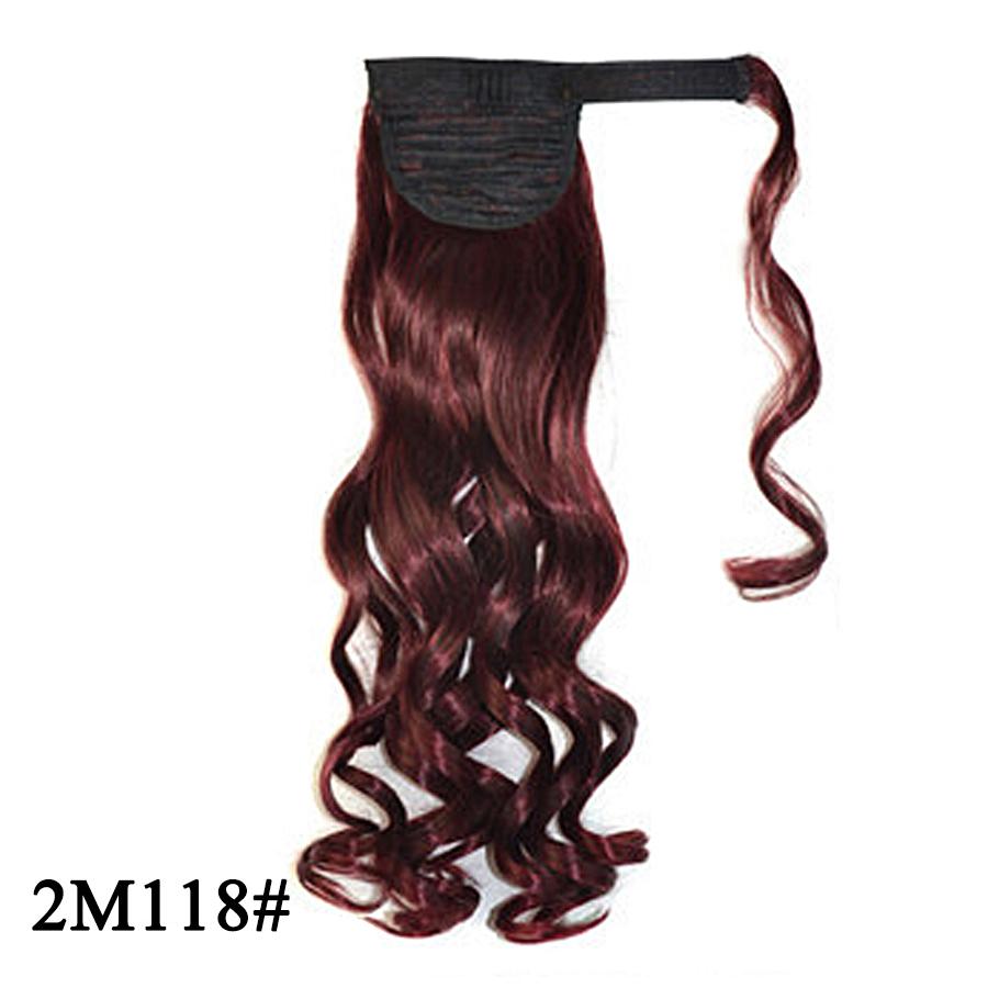Long Wavy Ponytail Hairpiece Wrap On Clip Hair Extension High Temperature Synthetic Fiber Ponytail Fake Hair