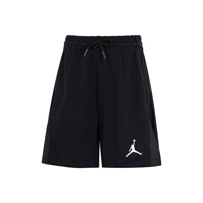 Шорты Nike с высокой талией на шнурке и однотонным логотипом для детей, черные JD2222088GS-001 M