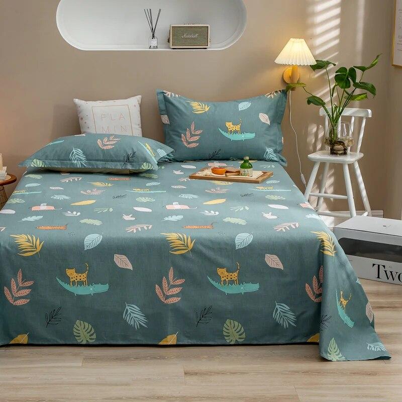 

Полностью хлопковая простыня с героями мультфильмов, всесезонное прекрасное постельное белье, нескользящая простыня 200x230 см, простыня для спальни, ткань, приятная для кожи 200x230cm 1pc