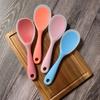 2pcs Silicone Rice Spoon New Half Transparent Thickened Non Stick High Temperature Resistant Easy Clean Kitchen Spatula Scoop Suitable for Rice