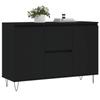 VidaXL Buffet, Armoire Latérale avec Pieds, Meuble de Rangement, Organisateur de Salon Salle de Séjour Intérieur, Noir Bois 827205